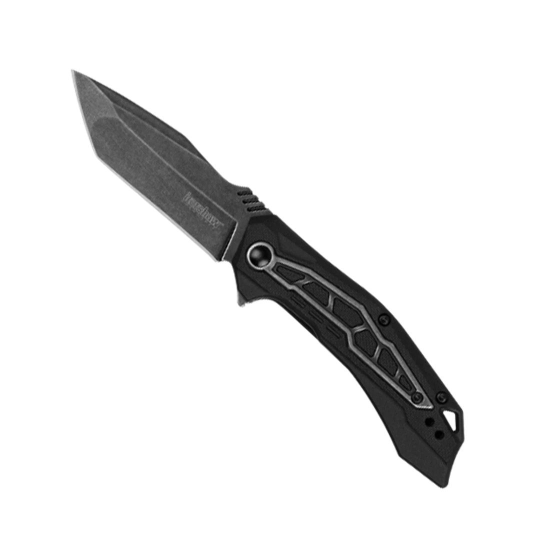 Kershaw Flatbed Black GFN Spring Assisted Knife, BlackWash Tanto Blade 1 Kershaw Flatbed Black GFN Spring Assisted Knife, BlackWash Tanto Blade
