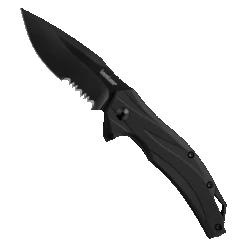 Kershaw Black Glass-Reinforced Nylon Lateral Assisted Flipper Knife, Black Oxide Drop Point Blade