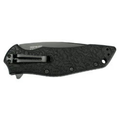 Kershaw Kuro Spring Assist Knife, Black Combo Blade, 1835TBLKST -Blade HQ 1835tblkst back closed hi res 40044.1560380091