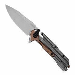 Kershaw PVD And Stainless Steel Frontrunner Flipper Knife, Stonewashed D2 Clip Point Blade