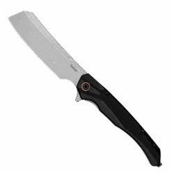 Kershaw Black G10 Stainless Steel Strata Cleaver Flipper Knife, Stonewashed D2 Cleaver Blade