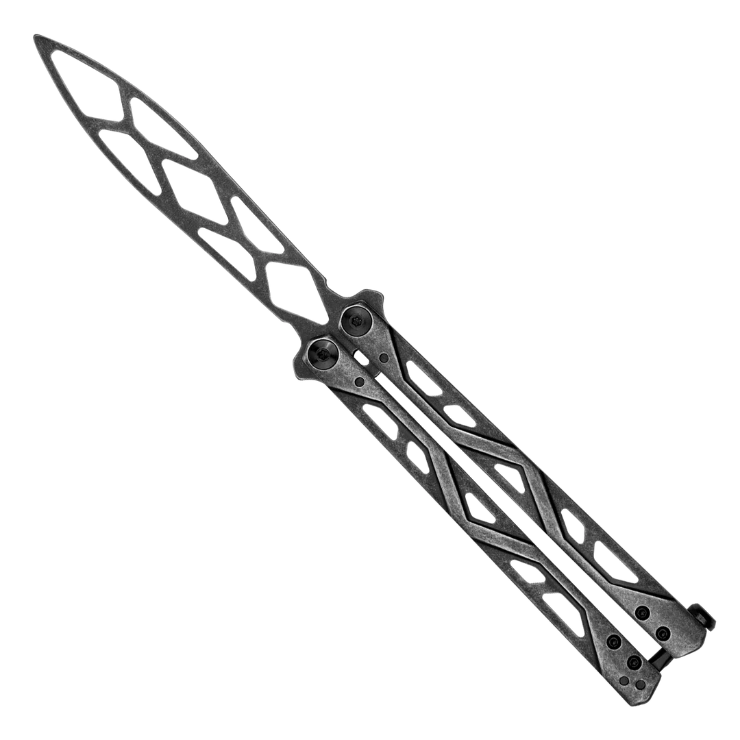 Kershaw BlackWashed Stainless Balanza Training Balisong Butterfly Knife, BlackWashed Stainless Steel Blade 1 Kershaw BlackWashed Stainless Balanza Training Balisong Butterfly Knife, BlackWashed Stainless Steel Blade