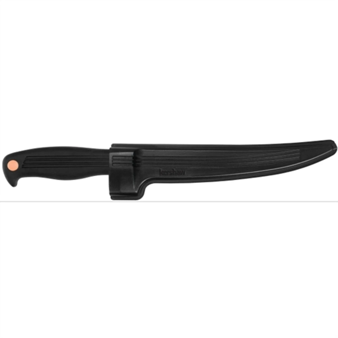 Kershaw 1257 Black/Orange 7" Fillet Fixed Blade Knife, Satin Bade 2 Kershaw 1257 Black/Orange 7" Fillet Fixed Blade Knife, Satin Bade - Image 2