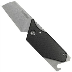 Kershaw 4036CF Pub Multi-Tool Carbon Fiber Friction Folder Knife, Stonewash Blade