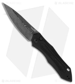 Kershaw Launch 6 Automatic Knife Black Aluminum (3.75" Damascus)