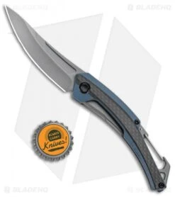 Kershaw Reverb XL Frame Lock Knife Carabiner CF/G-10 (3" Gray) 1225 -Blade HQ Kersahw Reverb XL FL Carabiner CF G 10 Gray 1225 BHQ 94081 jr bottlecap