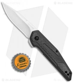 Kershaw Anso Fraxion Liner Lock Knife CF/Black G-10 (2.75" Satin) 1160SAT -Blade HQ Kershaw Anso Fraxion LL CF Black G 10 1160SAT BHQ 79688 jr bottlecap
