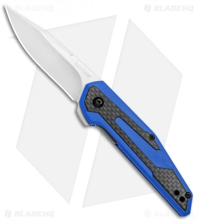 Kershaw Anso Fraxion Liner Lock Knife CF/Blue G-10 (2.75" Satin) 1160BLU 1 Kershaw Anso Fraxion Liner Lock Knife CF/Blue G-10 (2.75" Satin) 1160BLU