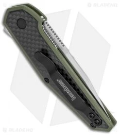 Kershaw Anso Fraxion Liner Lock Knife CF/OD Green G-10 (2.75" Satin) 1160OL 6 Kershaw Anso Fraxion Liner Lock Knife CF/OD Green G-10 (2.75" Satin) 1160OL -Blade HQ Kershaw Anso Fraxion LL CF Green G 10 1160OL BHQ 79686 jr side