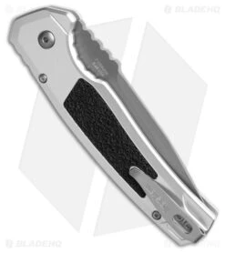 Kershaw Auto Launch 16 Button Lock Knife Raw Aluminum/Black Inserts (3.45" Gray) -Blade HQ Kershaw Auto Launch 16 Button Lock Raw BHQ 203214 hd side large