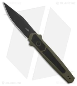 Kershaw Launch 17 Automatic Knife Olive Green Aluminum/Black G-10 (3.5" Black)