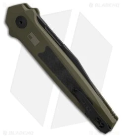 Kershaw Launch 17 Automatic Knife Olive Green Aluminum/Black G-10 (3.5" Black) -Blade HQ Kershaw Auto Launch 17 Button Lock OL BHQ 209669 td side large