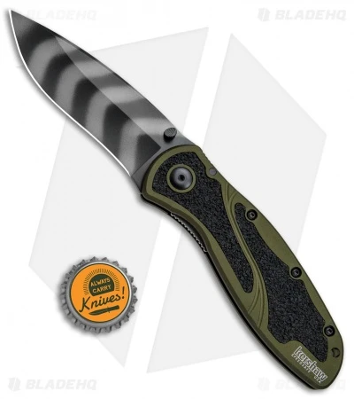 Kershaw Blur Assisted Opening Knife OD Green (3.375" Tiger Stripe) 1670OLTS 4 Kershaw Blur Assisted Opening Knife OD Green (3.375" Tiger Stripe) 1670OLTS - Image 4