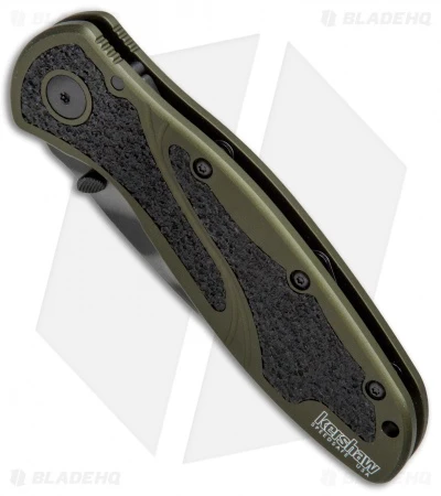 Kershaw Blur Assisted Opening Knife OD Green (3.375" Tiger Stripe) 1670OLTS 2 Kershaw Blur Assisted Opening Knife OD Green (3.375" Tiger Stripe) 1670OLTS - Image 2