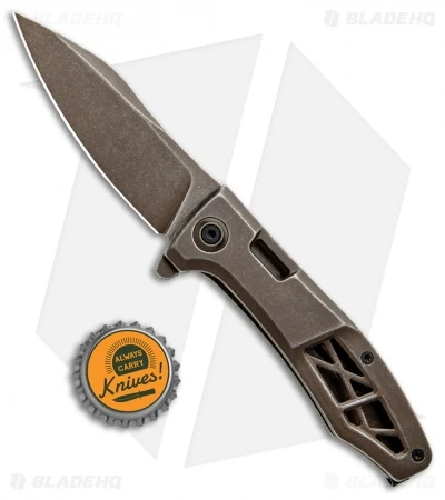 Kershaw Boilermaker Assisted Opening Frame Lock Knife Brown (3.3" Brown) 3475 4 Kershaw Boilermaker Assisted Opening Frame Lock Knife Brown (3.3" Brown) 3475 - Image 4
