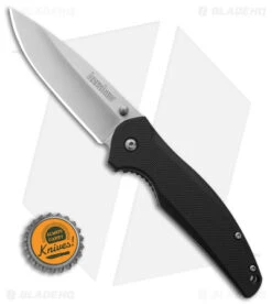 Kershaw Bowser Liner Lock Knife Black Nylon (3.25" Satin) -Blade HQ Kershaw Bowser LLK Black Nylon 3in Satin BHQ 107942 td size