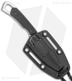 Kershaw Brace Neck Knife Fixed Blade (2" Stonewash) 2085 -Blade HQ Kershaw Brace Neck Knife Fixed Blade SW 2085 BHQ 120531 jr sheath