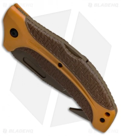 Kershaw Buck Commander Lonerock Folding Guthook Lock Back Knife (3.5" Brown) 2 Kershaw Buck Commander Lonerock Folding Guthook Lock Back Knife (3.5" Brown) - Image 2