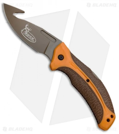 Kershaw Buck Commander Lonerock Folding Guthook Lock Back Knife (3.5" Brown) 1 Kershaw Buck Commander Lonerock Folding Guthook Lock Back Knife (3.5" Brown)