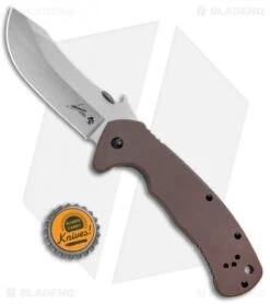 Kershaw CQC-11K Frame Lock Knife Brown G-10 (3.5" Stonewash) 6031 -Blade HQ Kershaw CQC 11K FL Brown G 10 SW 6031 BHQ 52195 jr bottlecap