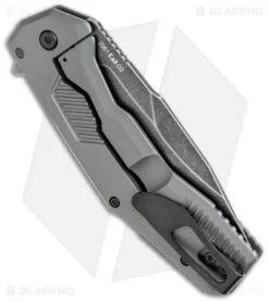 Kershaw Cannonball Assisted Opening Knife Gray PVD Steel (3.5" BlackWash) -Blade HQ Kershaw Cannonball Assisted Opening Gray PVD Steel Blackwash 2061 BHQ 120526 jr side 2