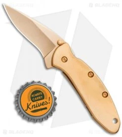 Kershaw Chive Assisted Opening Knife 24K Gold Plated (1.94" Gold) 1600G -Blade HQ Kershaw Chive AO 24K Gold Plated KS1600G BHQ 86782 jr bottlecap