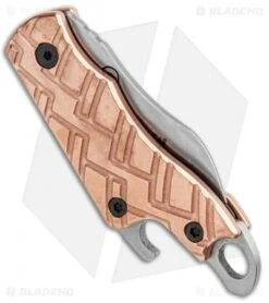 Kershaw Copper Cinder Keychain Knife Bottle Opener (1.4" Stonewash) 1025Cu -Blade HQ Kershaw Cinder Keychain Bottle Opener Copper SW 1025CU BHQ 94080 jr side