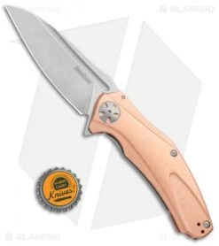 Kershaw Copper Natrix XL Sub-Frame Lock Knife (3.75" Stonewash) 7008CU -Blade HQ Kershaw Copper Natrix XL Sub FL SW 7008CU BHQ 105985 jr bottlecap