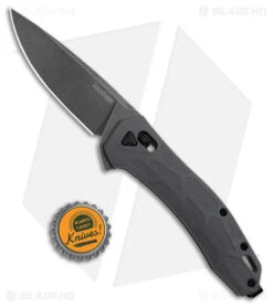 Kershaw Covalent Bar Lock Knife Gray FRN (3.5" Black Stonewash D2) 2042 -Blade HQ Kershaw Covalent Knife Gray BW BHQ 178506 jr bottlecap