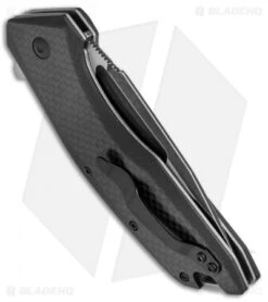 Kershaw Flourish Assisted Opening Knife Carbon Fiber/G-10 (3.5" BlackWash) 3935 -Blade HQ Kershaw Flourish CF G 10 Black Wash 3935 BHQ 52176 jr side