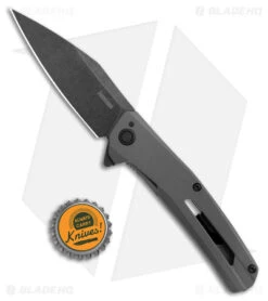 Kershaw Flyby Spring Assisted Frame Lock Knife Gray Steel (3" Black SW D2) 1404 -Blade HQ Kershaw Flyby Knife Gray BW BHQ 178494 jr bottlecap