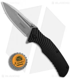 Kershaw Huddle Assisted Opening Knife Black GFN (3.25" Stonewash ) 1326 -Blade HQ Kershaw Huddle Black GFN SW BHQ 83237 er bottlecap