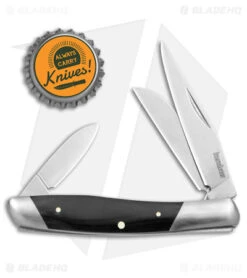 Kershaw Iredale Slip Joint Knife Black Canvas Micarta (2.6" Satin) 4386 -Blade HQ Kershaw Iredale SJ Black Canvas Micarta Satin BHQ 139786 jr bottlecap