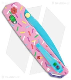 Kershaw Iridium DuraLock Knife Dessert Warrior (3.5" Blue) Donut -Blade HQ Kershaw Iridium Bar Lock Knife Dessert Warrior Blue BHQ 186301 kr side large