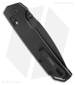 Kershaw Iridium DuraLock Knife Black Aluminum (3.5" Black D2) 2038BLK -Blade HQ Kershaw Iridium DuraLock Knife Black Aluminum Black D2 2038BLK BHQ 187860 kc side large