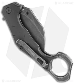 Kershaw Outlier Assisted Karambit Knife Black GRN (2.5" Black Stonewash) 2064 -Blade HQ Kershaw Karambit Black Dark SW jr side large