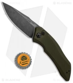 Kershaw Launch 1 Automatic Knife Olive Green Aluminum (3.4" BlackWash) 7100OLBW -Blade HQ Kershaw Launch 1 Automatic Olive Green Aluminum BlackWash 7100OLBW BHQ 91250 jr bottlecap