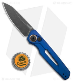 Kershaw Launch 11 Automatic Knife Blue Aluminum (2.75" Blackwash) 7550BLU -Blade HQ Kershaw Launch 11 Auto Blue Aluminum Blackwash BHQ 178234 jr bottlecap