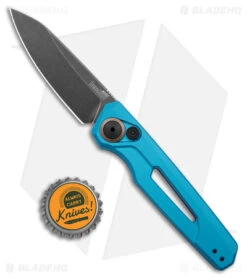 Kershaw Launch 11 Automatic Knife Teal Aluminum (2.75" Blackwash) 7550TEAL -Blade HQ Kershaw Launch 11 Auto Teal Aluminum Blackwash BHQ 178233 jr bottlecap
