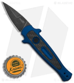 Kershaw Launch 12 CA Legal Mini Stiletto Automatic Knife Blue/CF (1.9" Black SW) 7 Kershaw Launch 12 CA Legal Mini Stiletto Automatic Knife Blue/CF (1.9" Black SW) -Blade HQ Kershaw Launch 12 CA Legal mini Stiletto Automatic Knife Blue CF 1in Black SW BHQ 145126 td size