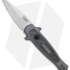 Kershaw Launch 12 Mini Stiletto Automatic Knife Gray/CF (2.5" Stonewash) 7125GRY