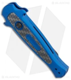 Kershaw Launch 12 Mini Stiletto Automatic Knife Blue/CF (2.5" Black) 7125BLUBLK -Blade HQ Kershaw Launch 12 Mini Stiletto Automatic Knife Blue 2.5 Black 7125BLUBLK BHQ 117960 LS Spinepng