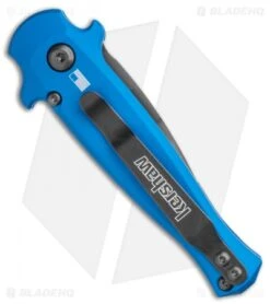 Kershaw Launch 12 CA Legal Mini Stiletto Automatic Knife Blue (1.9" Black) -Blade HQ Kershaw Launch 12 Mini Stiletto Automatic Knife Blue 2.5 Black 7130BLUBLK BHQ 117930 LS Side