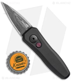Kershaw Launch 4 CA Legal Automatic Knife Black Aluminum (1.9" Damascus) -Blade HQ Kershaw Launch 4 CA Legal Damascus 7500DAM BHQ 67750 jr bottlecap large