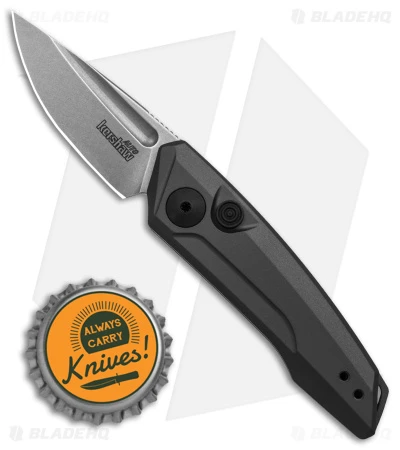 Kershaw Launch 9 Automatic Knife Drop Point Gray Aluminum (1.8" Stonewash) 4 Kershaw Launch 9 Automatic Knife Drop Point Gray Aluminum (1.8" Stonewash) - Image 4
