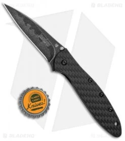 Kershaw Leek Assisted Opening Knife Carbon Fiber (3" Composite) -Blade HQ Kershaw Leek Assisted Opening CF Composite 1660CFCBBW BHQ 99655 jr bottlecap