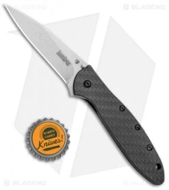 Kershaw Leek Assisted Opening Knife Carbon Fiber (3" Satin Composite) 1660CFCBSW -Blade HQ Kershaw Leek Assisted Opening CF Satin Composite 1660CFCBSW BHQ 100508 jr bottlecap