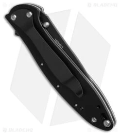 Kershaw Leek Assisted Opening Liner Lock Knife Black Aluminum (3" Black) -Blade HQ Kershaw Leek Framelock A O Black BHQ 196935 td side large