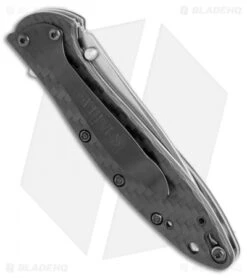Kershaw Leek Assisted Opening Knife Carbon Fiber (3" Stonewash) 1660CF -Blade HQ Kershaw Leek cf sw BHQ 52168 er side