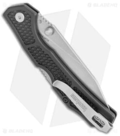 Kershaw Cargo Lockback Folding Knife Black GFN (3.25" Stonewash) 2033 -Blade HQ Kershaw Lock Back Black SW 8033 jr side